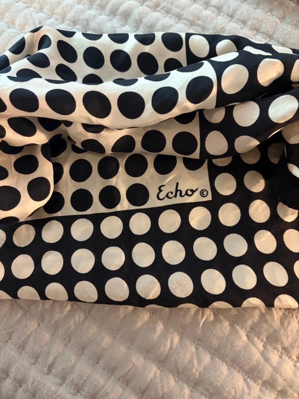 Vintage mid century Echo Silk Scarf